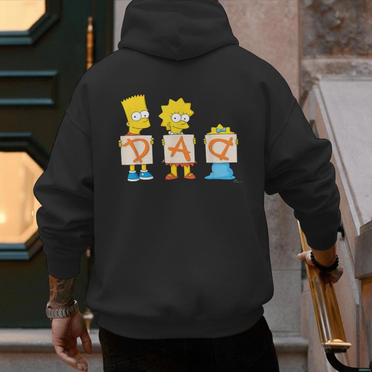 The Simpsons Father's Day Bart Lisa Maggie Dad Birthday Men's Hoodie Back Print