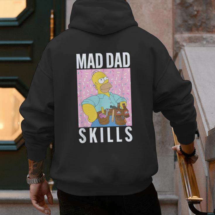 The Simpsons Father's Day Mad Dad Skills Homer Poster Men's Hoodie Back Print
