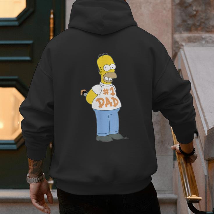 The Simpsons Homer Number 1 Dad Father's Day V2 Men's Hoodie Back Print