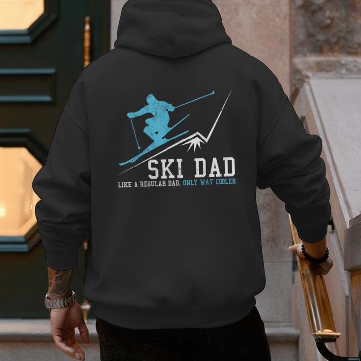 Ski Dad Winter Sports Skiing Father Men's Hoodie Back Print Ski Dad Winter Sports Skiing Father Men's Hoodie Back Print