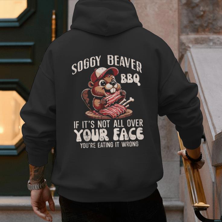 Soggy Beaver Bbq Barbecue Grill Master Humor Dad Men Men's Hoodie Back Print Soggy Beaver Bbq Barbecue Grill Master Humor Dad Men Men's Hoodie Back Print