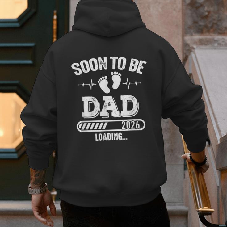 Soon To Be Dad 2026 Loading For Pregnancy Announcement Men's Hoodie Back Print