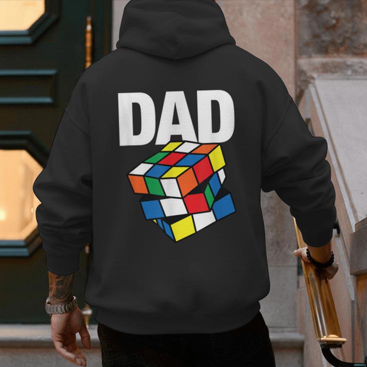 Speed Cubing Dad Puzzle Cuber Cube Kids Men's Hoodie Back Print Speed Cubing Dad Puzzle Cuber Cube Kids Men's Hoodie Back Print