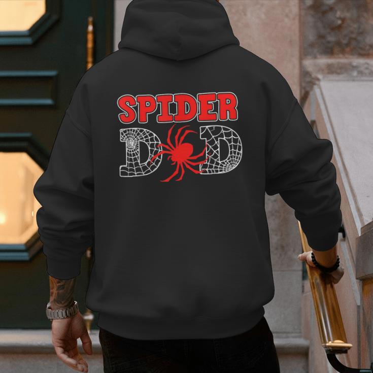 Spider Dad Spidey Birthday Family Matching Kid Daddy Spiders Men's Hoodie Back Print