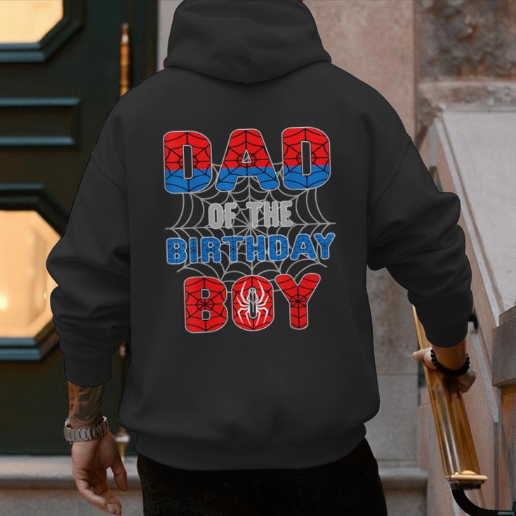 Spider Web Birthday Party Dad Of The Birthday Boy Men's Hoodie Back Print Spider Web Birthday Party Dad Of The Birthday Boy Men's Hoodie Back Print