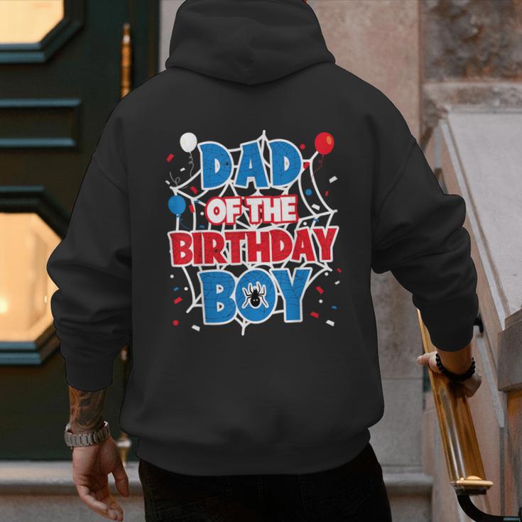 Spider Web Dad Of The Birthday Boy Men's Hoodie Back Print