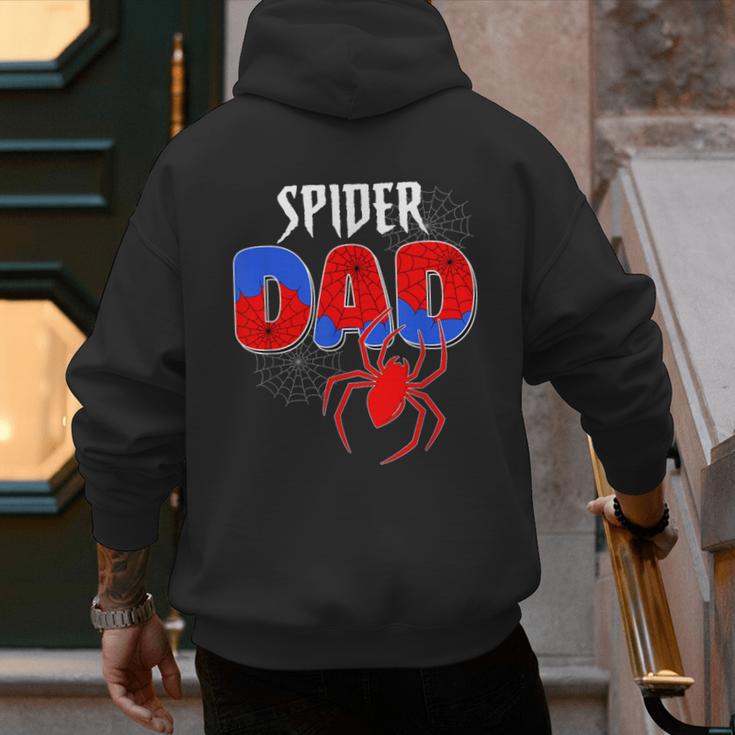 Spiders Dad Matching Family Birthday Father's Day Men's Hoodie Back Print
