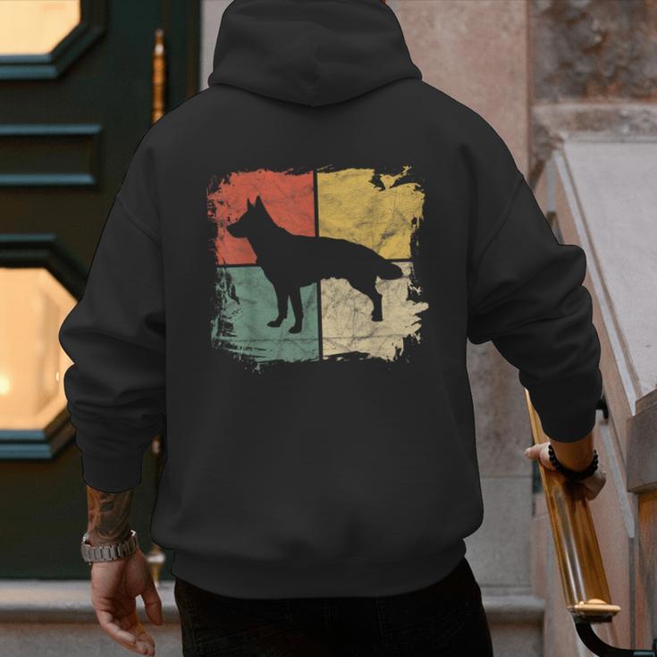 Square Retro German Shepherd Owner Dog Shepard Dad Mom Men's Hoodie Back Print Square Retro German Shepherd Owner Dog Shepard Dad Mom Men's Hoodie Back Print