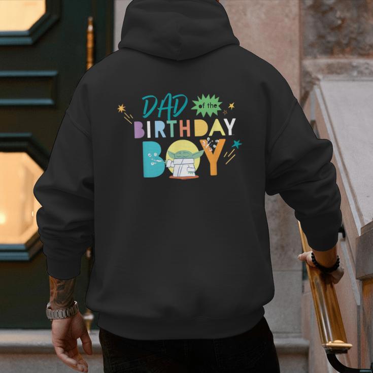 Star Wars Grogu Mandalorian Toon Dad Of The Birthday Boy Men's Hoodie Back Print