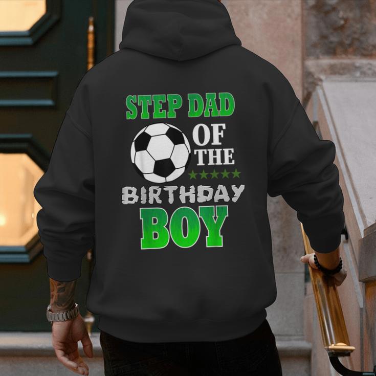 Step Dad Of The Birthday Boy Soccer Stars Outfit Men's Hoodie Back Print