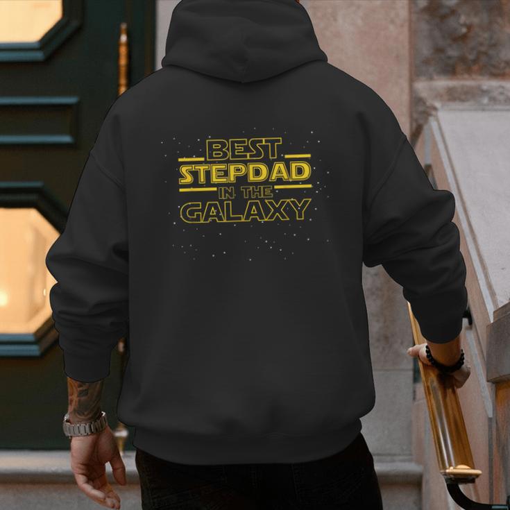 Step Dad Shirt For Stepdad Best Stepdad In The Galaxy Men's Hoodie Back Print