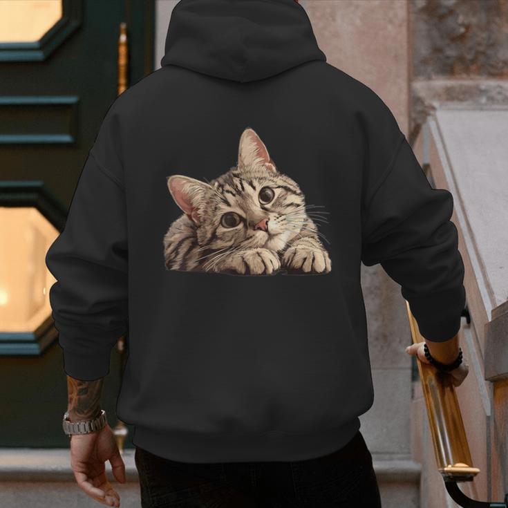 Tabby Cat Mom Dad Pet Shop Tabby Cats Kitten Tabby Cat Men's Hoodie Back Print