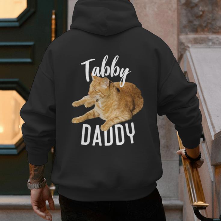 Tabby Daddy Cat Lover Saying Graphic Men's Hoodie Back Print