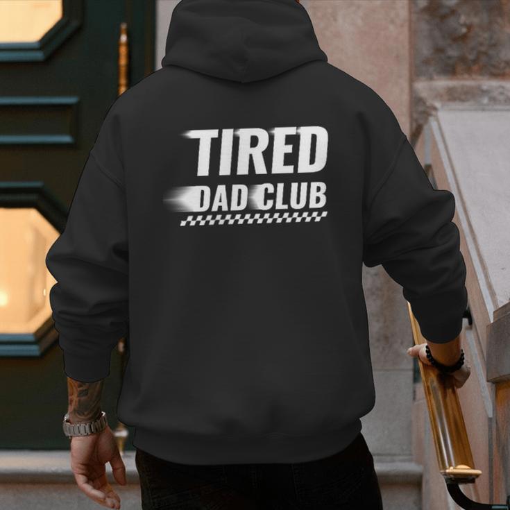 Tired Dad Club Maze Track Back 2 Sided Men's Hoodie Back Print