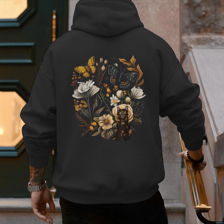 Tortie Cat Owner Flowers Tortie Cat Mom Tortie Cat Dad Men's Hoodie Back Print Tortie Cat Owner Flowers Tortie Cat Mom Tortie Cat Dad Men's Hoodie Back Print