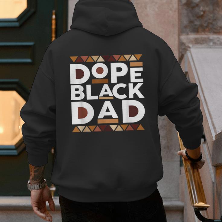 History Month Family Matching Melanin Dope Black Dad Men's Hoodie Back Print