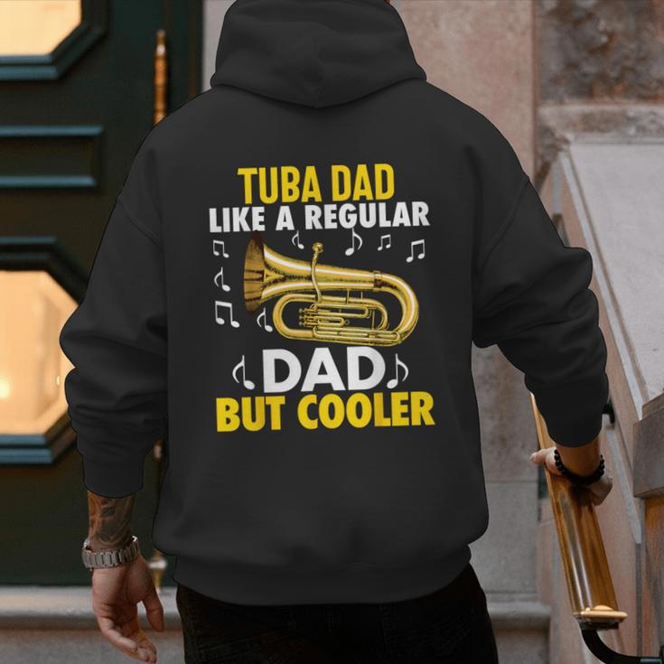 Tuba Player Men Dad Grandpa Marching Band Brass Tubist Men's Hoodie Back Print