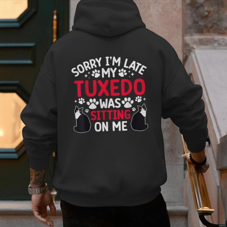Tuxedo Cat Owner Tuxedo Cat Dad Tuxedo Cat Mom Men's Hoodie Back Print