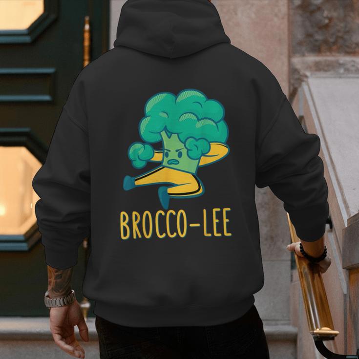 Vegetable Word Game Dad Joke Brocco-Lee Broccoli Men's Hoodie Back Print
