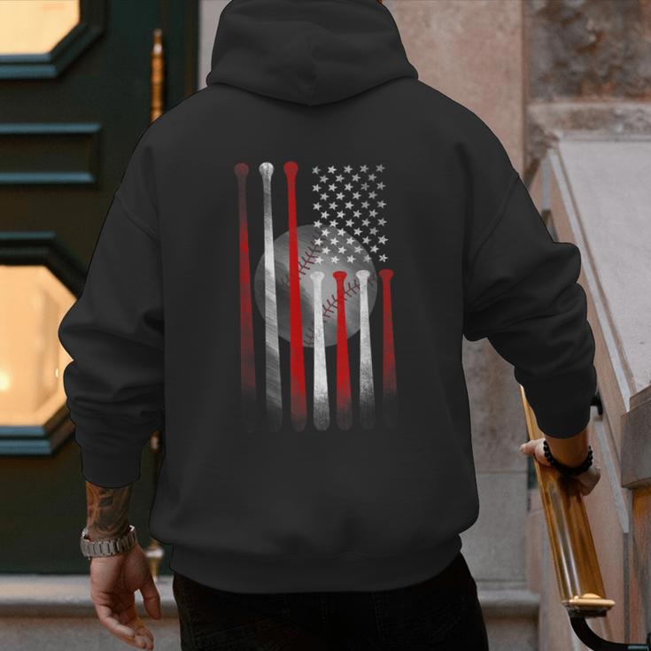 Vintage Baseball American Flag Classic Fit Tee For Dad And Mom Men's Hoodie Back Print Vintage Baseball American Flag Classic Fit Tee For Dad And Mom Men's Hoodie Back Print