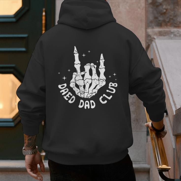 Vintage Dead Dad Club Matching 2 Sides Fathers Day Men's Hoodie Back Print