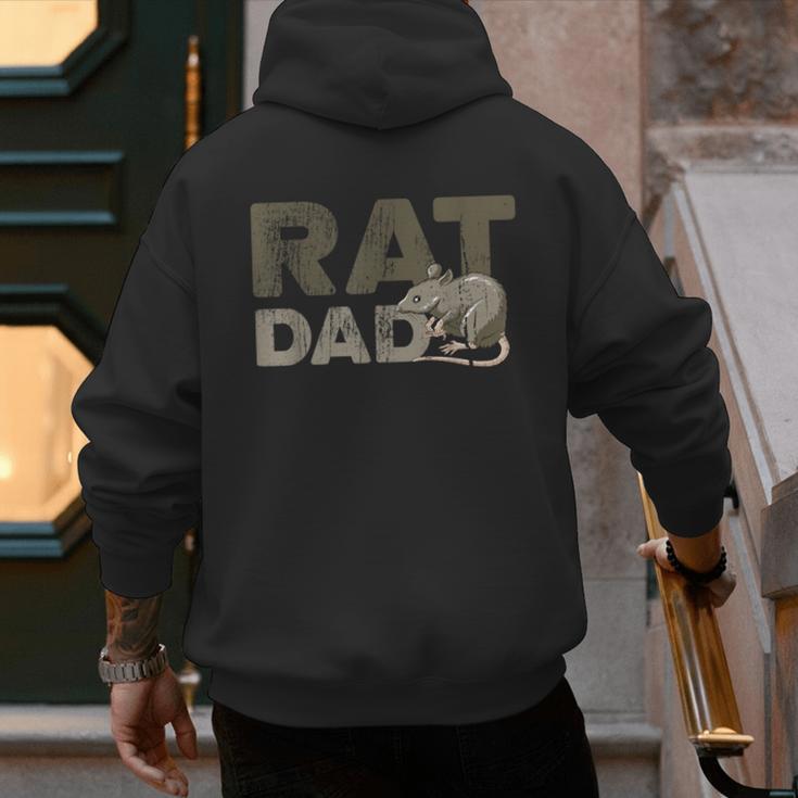 Vintage Distressed Rat Dad Men's Hoodie Back Print