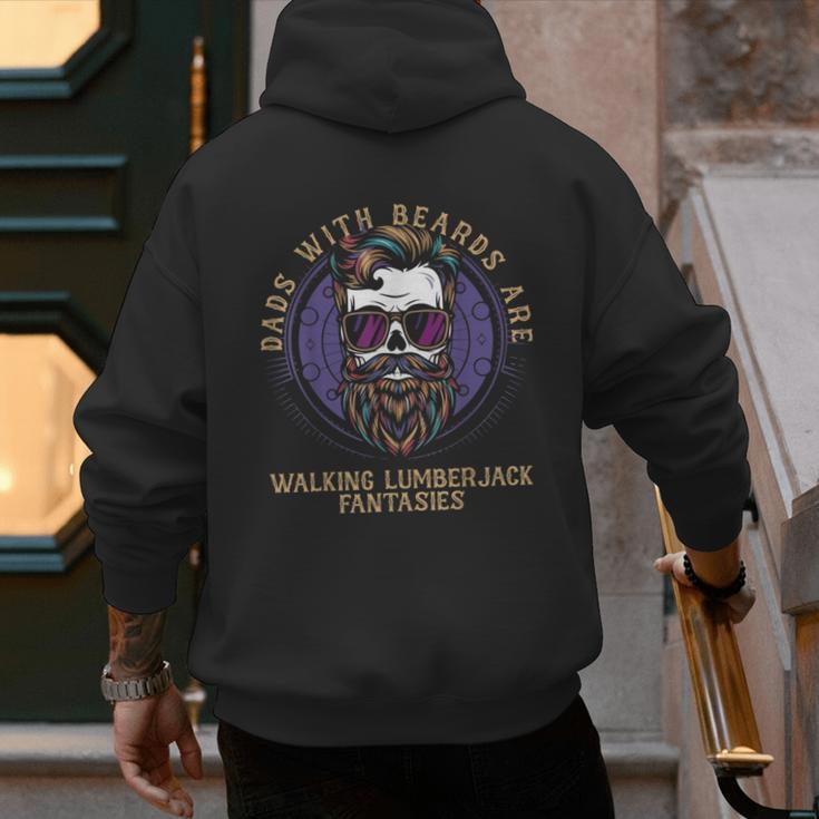 Walking Lumberjack Fantasies Dads With Beards Fantasy Art Men's Hoodie Back Print