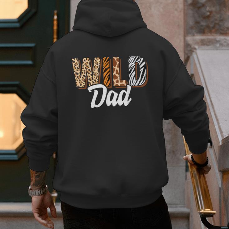 Wild Dad Zoo Born Two Be Wild B-Day Safari Jungle Animal Men's Hoodie Back Print