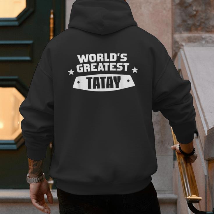 World's Greatest Tatay Shirt Filipino Dad Men's Hoodie Back Print