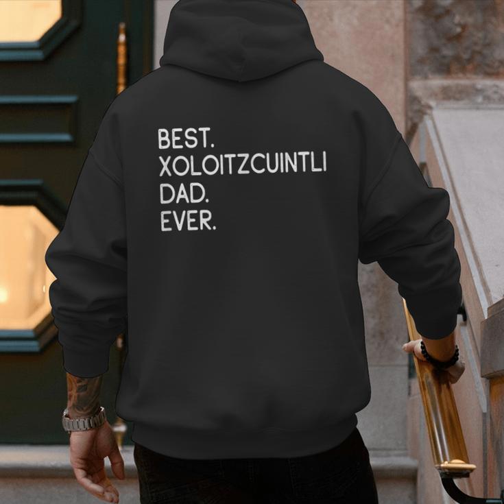 Xolos Xoloitzcuintle Best Xoloitzcuintli Dad Ever Xolo Dog Men's Hoodie Back Print