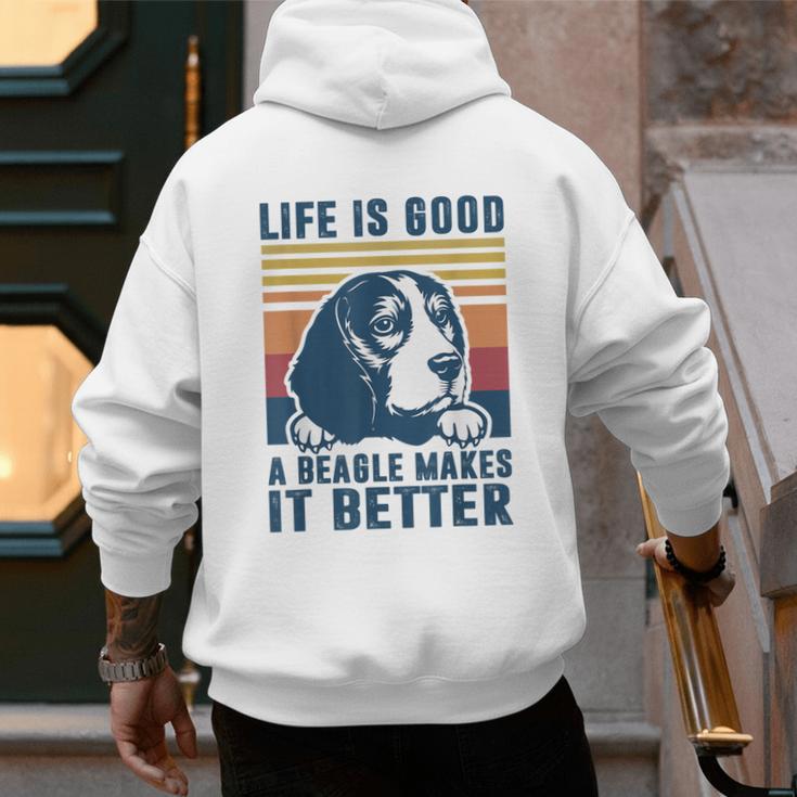 Beagle For Men Women Beagle Dog Mom Dad Beagle Men's Hoodie Back Print