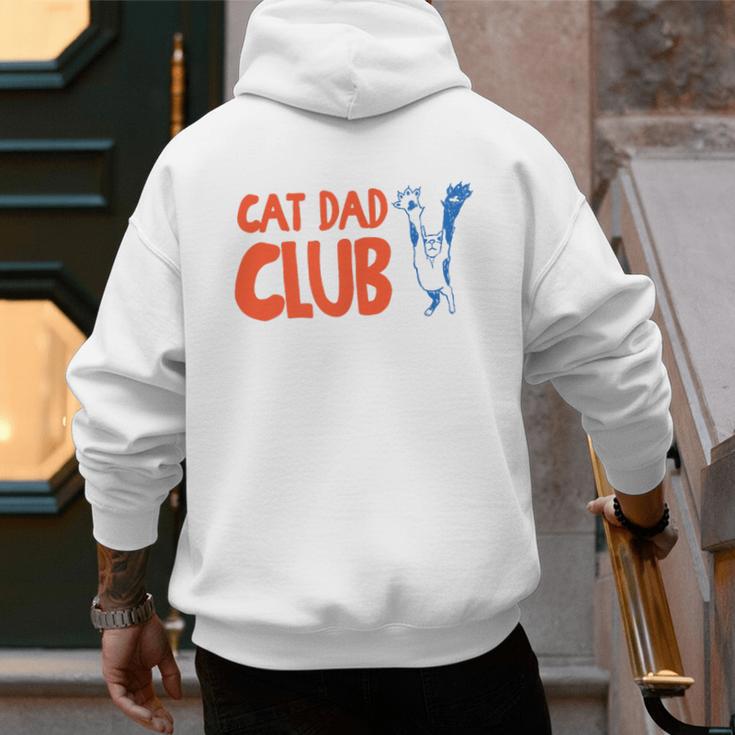 Cat Dad Club Life Is Better With Cats Father's Day 2 Sided Men's Hoodie Back Print