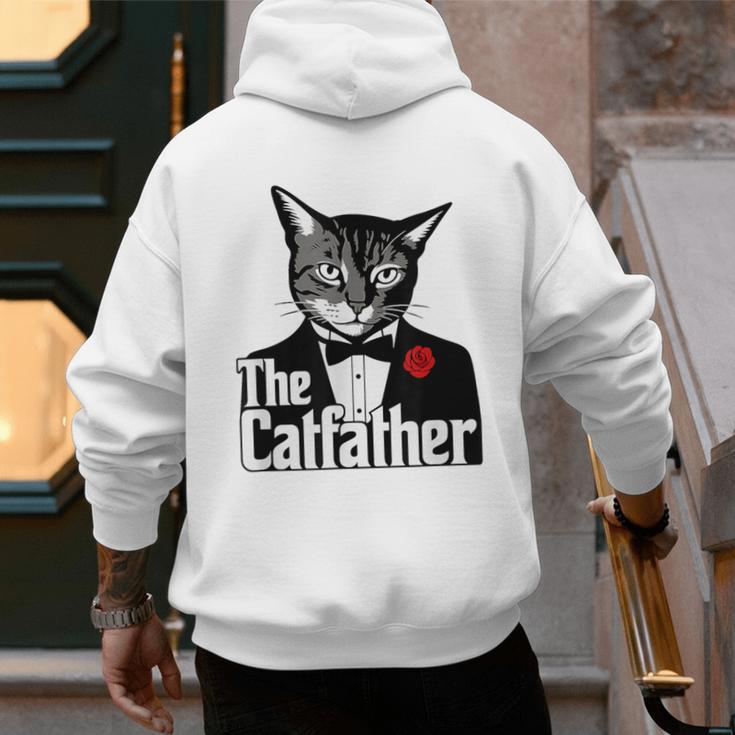 The Cat Father Cool Cat Dad Cat Lovers Men's Hoodie Back Print