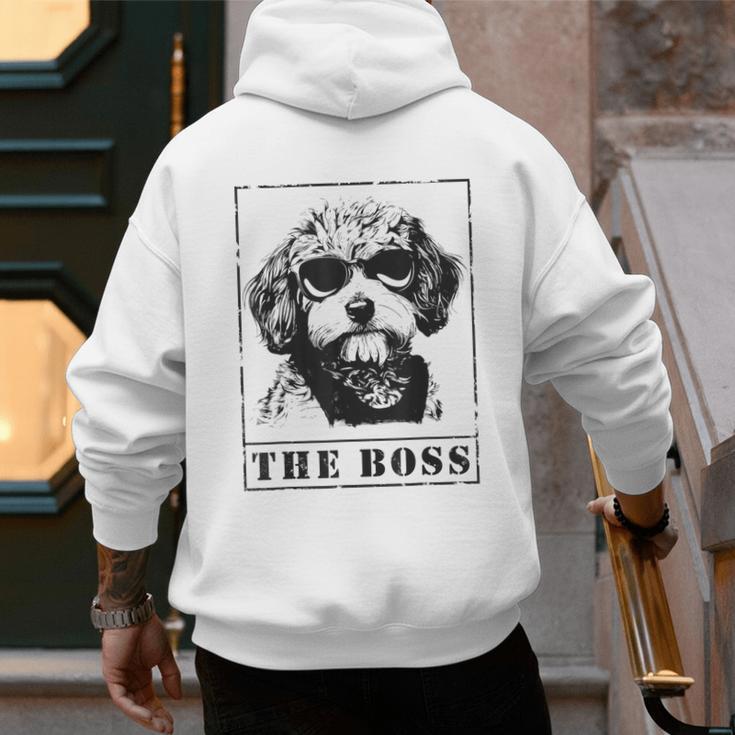 The Cavapoo Boss Mom Dad Dog Lover Men's Hoodie Back Print