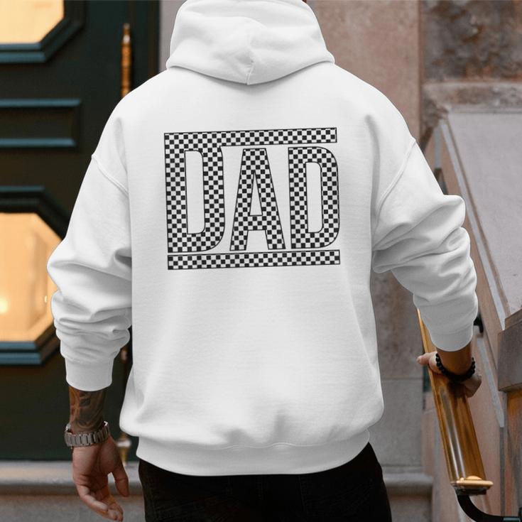 Checkered Dad Father's Day For Dad Family Men's Hoodie Back Print