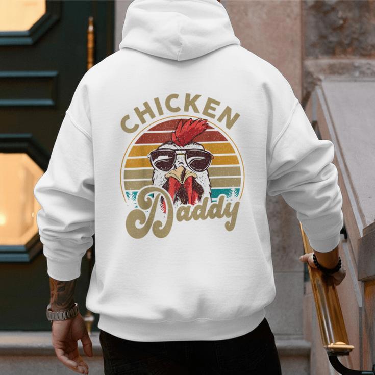 Chicken-Shirt Rooster Daddy Vintage Farmer Dad Father Men's Hoodie Back Print Chicken-Shirt Rooster Daddy Vintage Farmer Dad Father Men's Hoodie Back Print