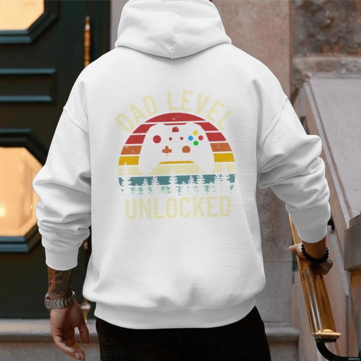 Cute Vintage Dad Level Unlocked Funny Gamer New Daddy Father Men's Hoodie Back Print Cute Vintage Dad Level Unlocked Funny Gamer New Daddy Father Men's Hoodie Back Print