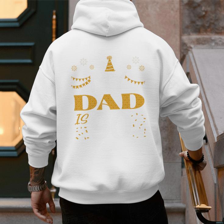 My Dad Is 90 90th Birthday 1935 90 Years Old Father Daddy Premium Tri-Blend Men's Hoodie Back Print