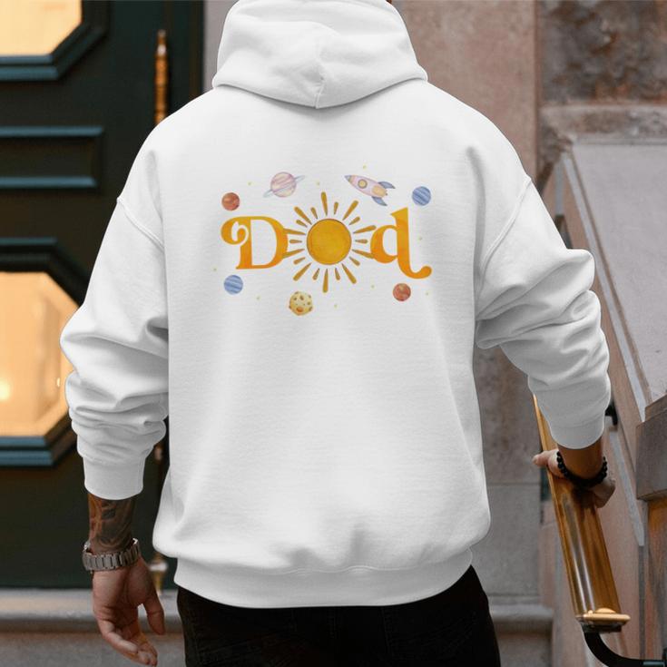 Dad Of The Birthday First Trip Around The Sun Bday Boy Men's Hoodie Back Print