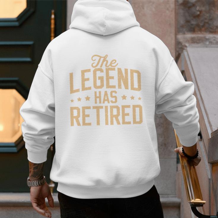 Dad Grandpa Retirement The Legend Has Retired 2026 Men Men's Hoodie Back Print Dad Grandpa Retirement The Legend Has Retired 2026 Men Men's Hoodie Back Print