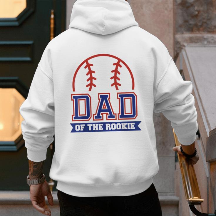 Dad Of Rookie 1st Birthday Baseball Theme Matching Party Men's Hoodie Back Print Dad Of Rookie 1st Birthday Baseball Theme Matching Party Men's Hoodie Back Print