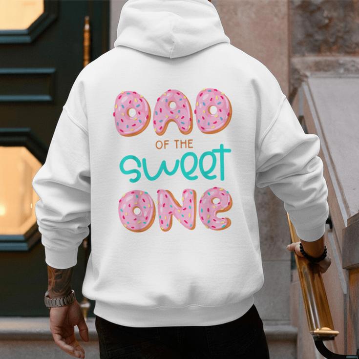 Dad Sweet One 1st First Birthday Matching Family Donut Men's Hoodie Back Print