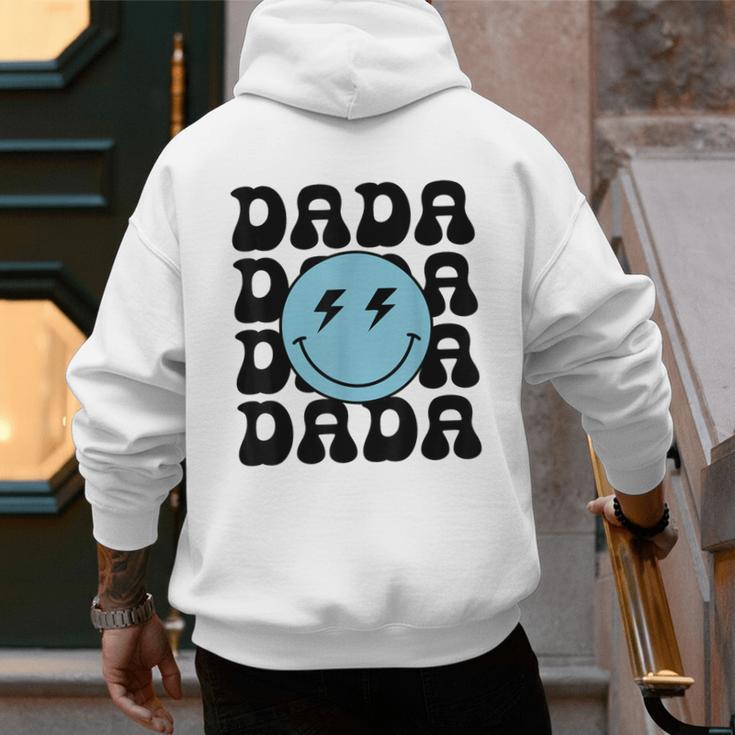 Dada One Happy Dude 1st Birthday Family Matching Men's Hoodie Back Print