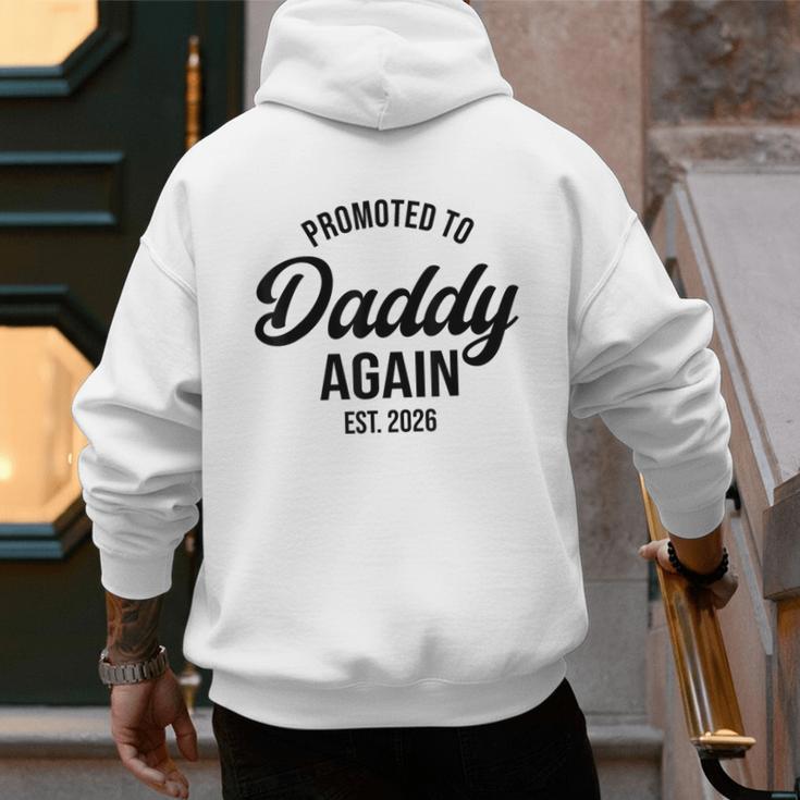 Daddy Again 2026 Promoted To Daddy Again 2026 Dad Again Men's Hoodie Back Print Daddy Again 2026 Promoted To Daddy Again 2026 Dad Again Men's Hoodie Back Print
