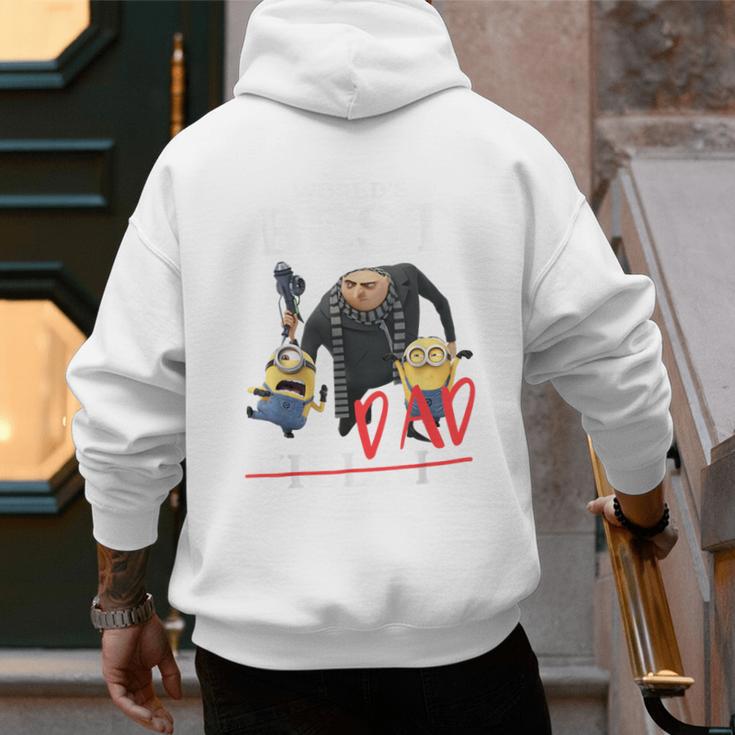 Despicable Me Minions Father's Day World's Best Dad Villain Men's Hoodie Back Print Despicable Me Minions Father's Day World's Best Dad Villain Men's Hoodie Back Print