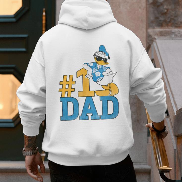 Disney Donald Duck Number One Dad Sunglasses Father's Day Men's Hoodie Back Print