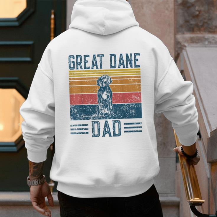 Dog Dad Vintage Great Dane Dad Men Women Kids Men's Hoodie Back Print