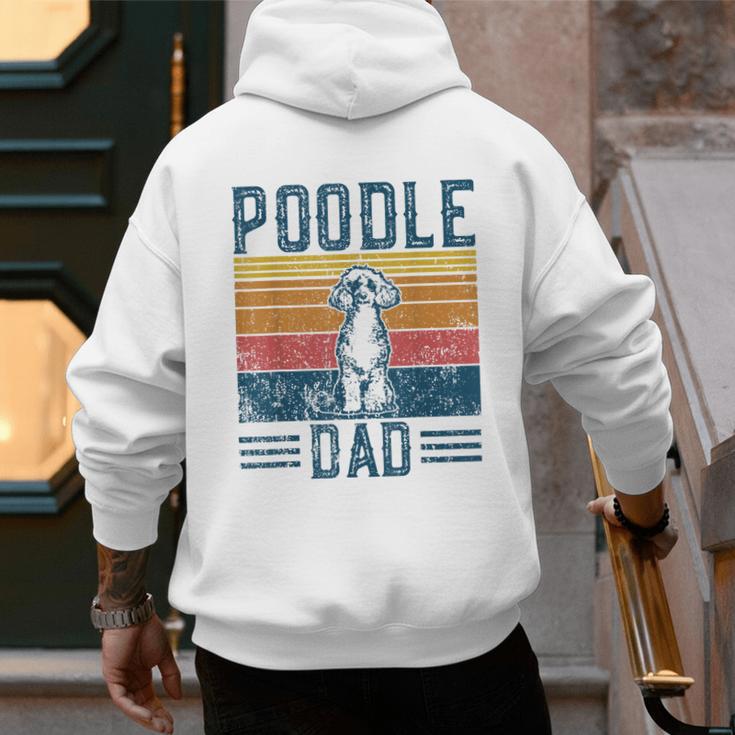 Dog Dad Vintage Poodle Dad Men's Hoodie Back Print