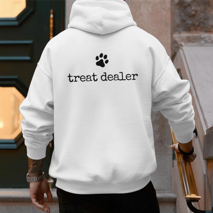 Dog Treat Dealer Vintage Pet Print Dog Dad Mom Men's Hoodie Back Print