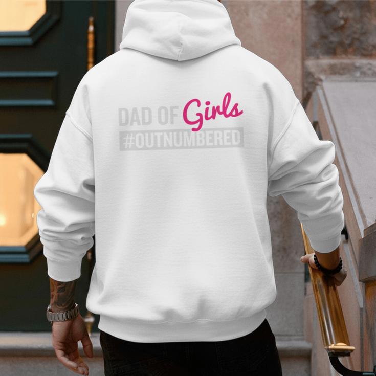 Father's Day Dad From Girl Outnumbered Men's Hoodie Back Print